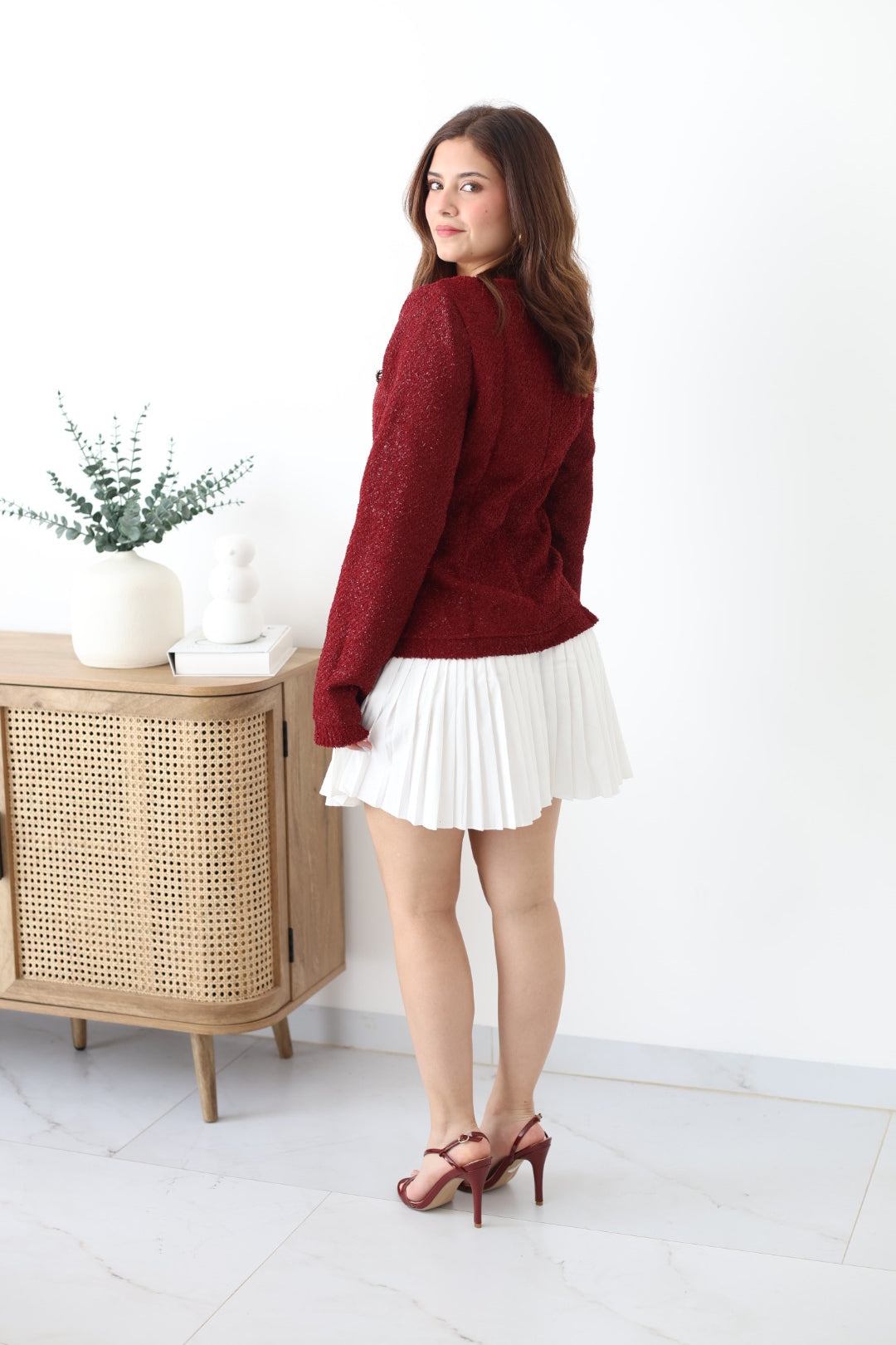 Vestido channel tinto