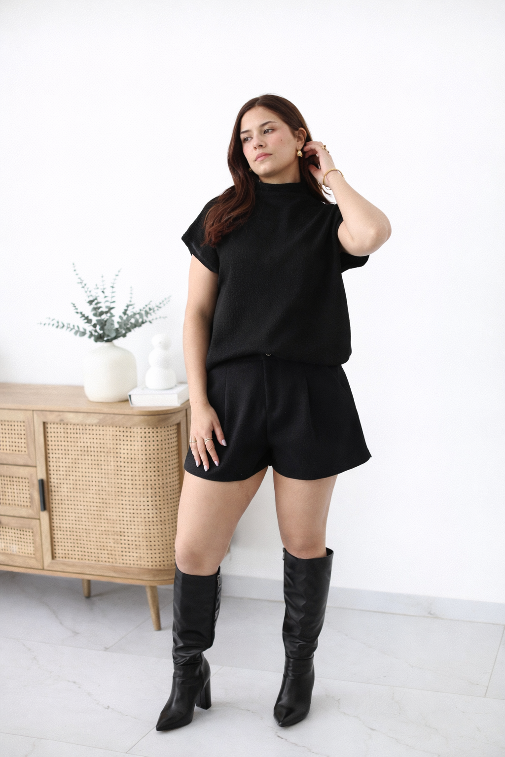 Blusa cuello alto
