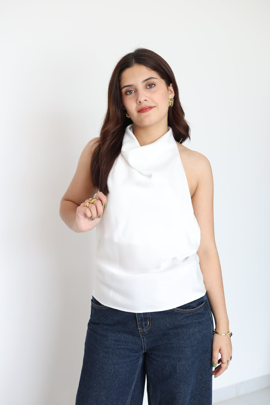 Blusa de satin