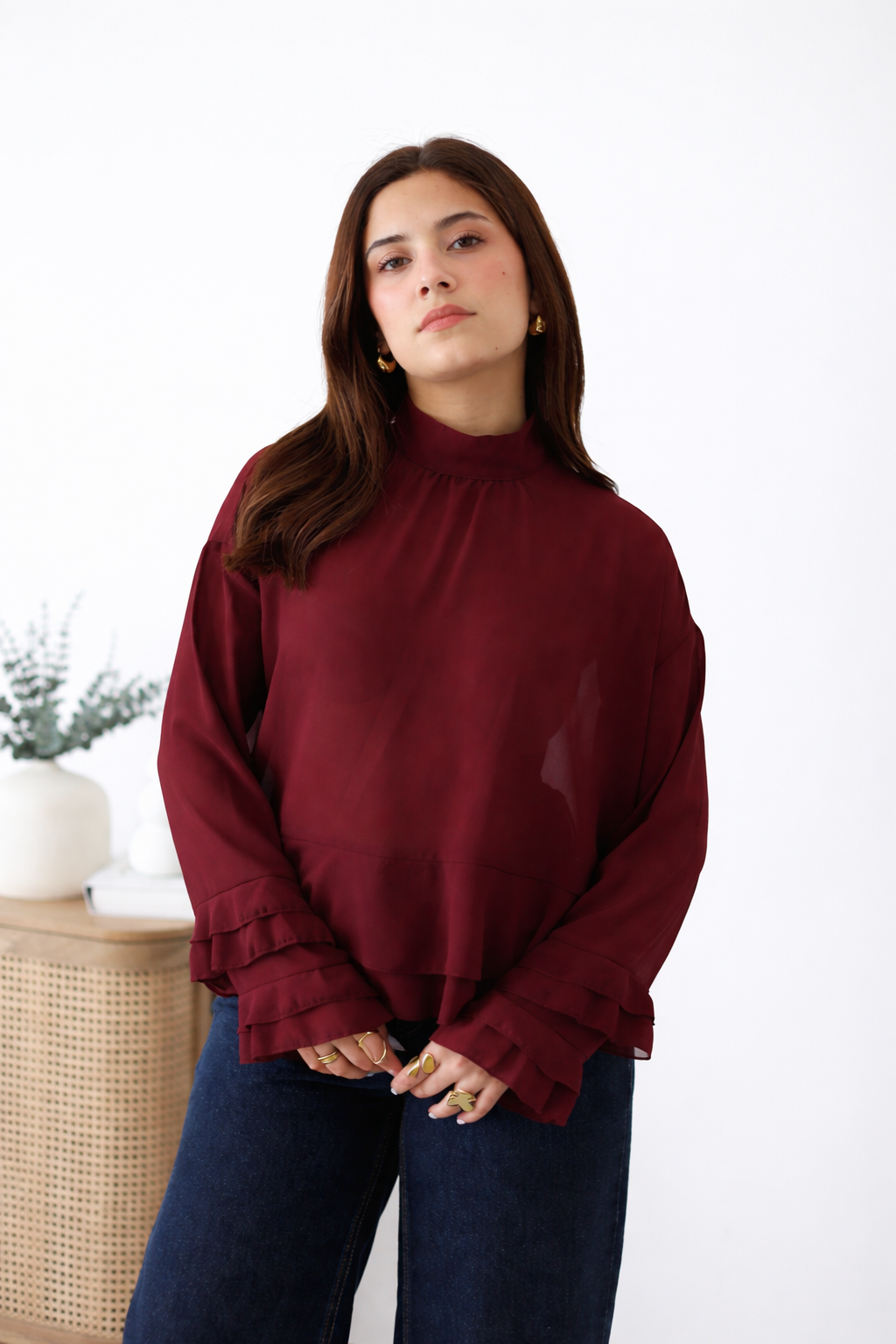 Blusa de chiffon