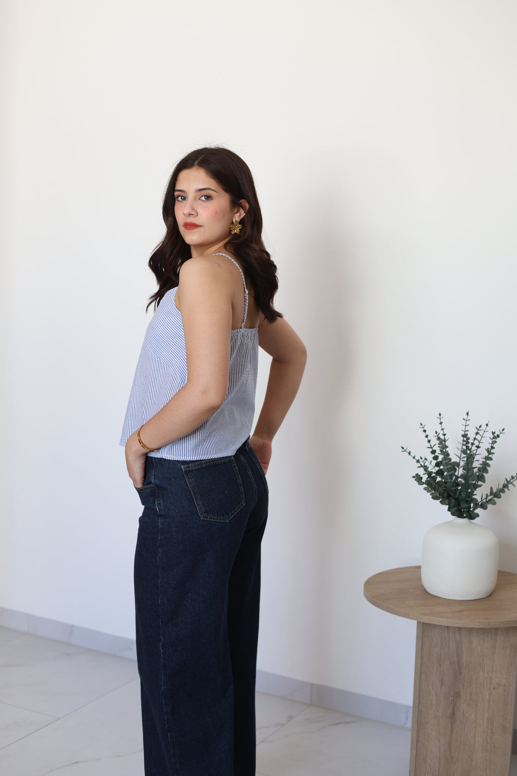 Blusa de tirantes azul