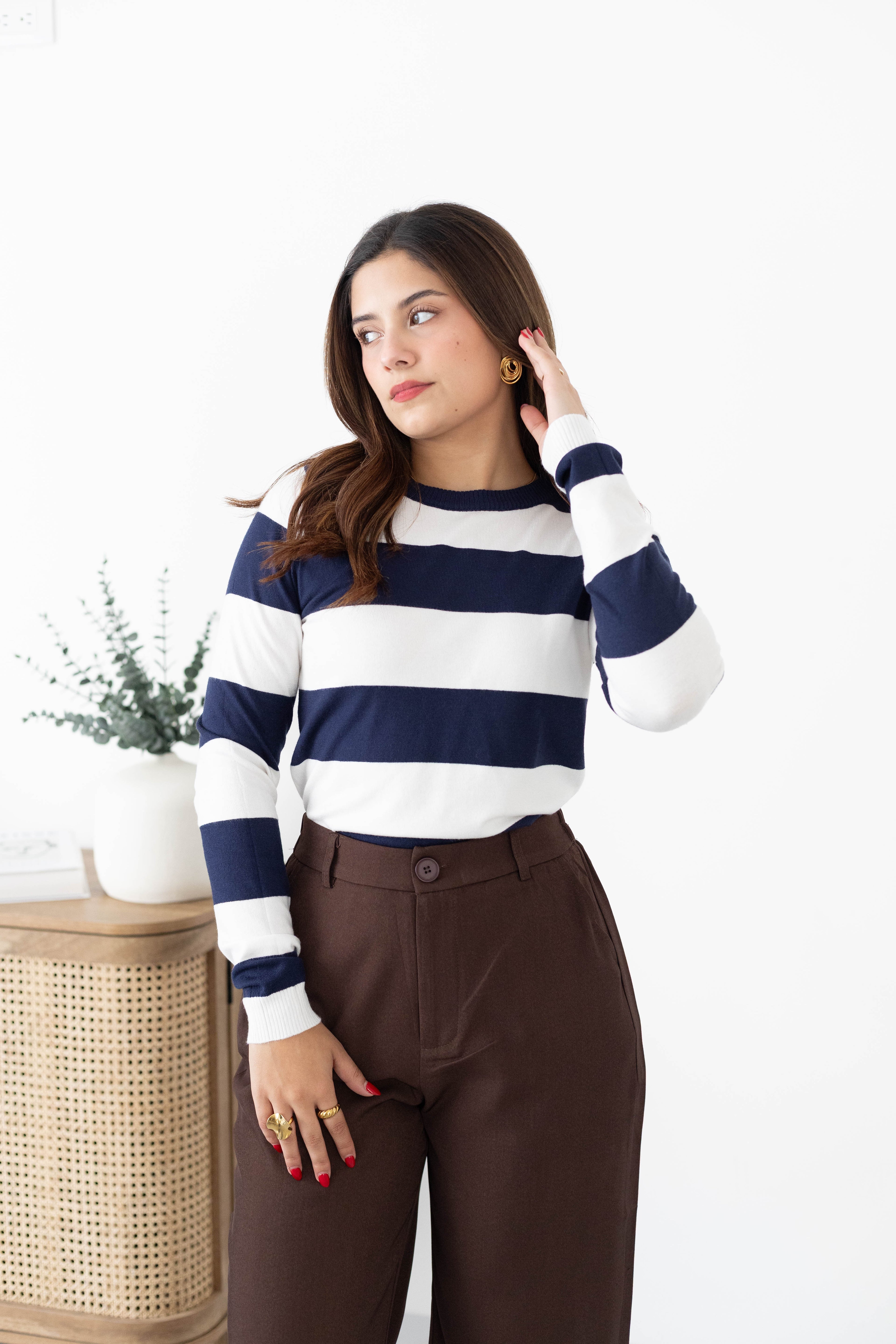 Suéter básico de rayas