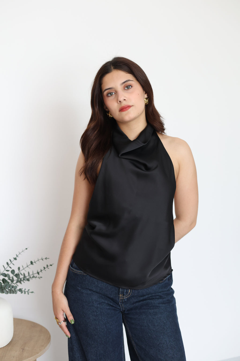 Blusa de satin
