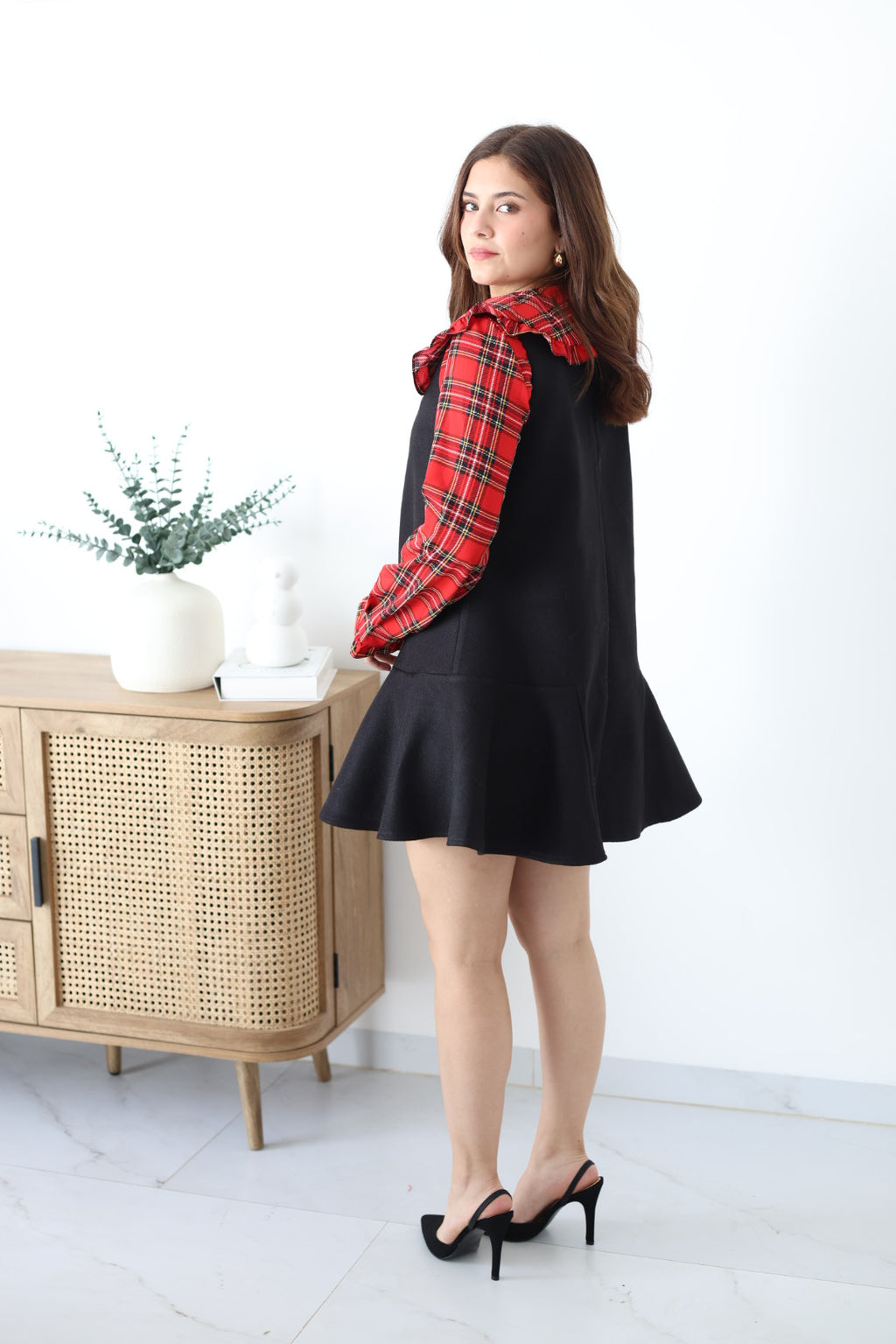 Camisa de cuadros cuello español