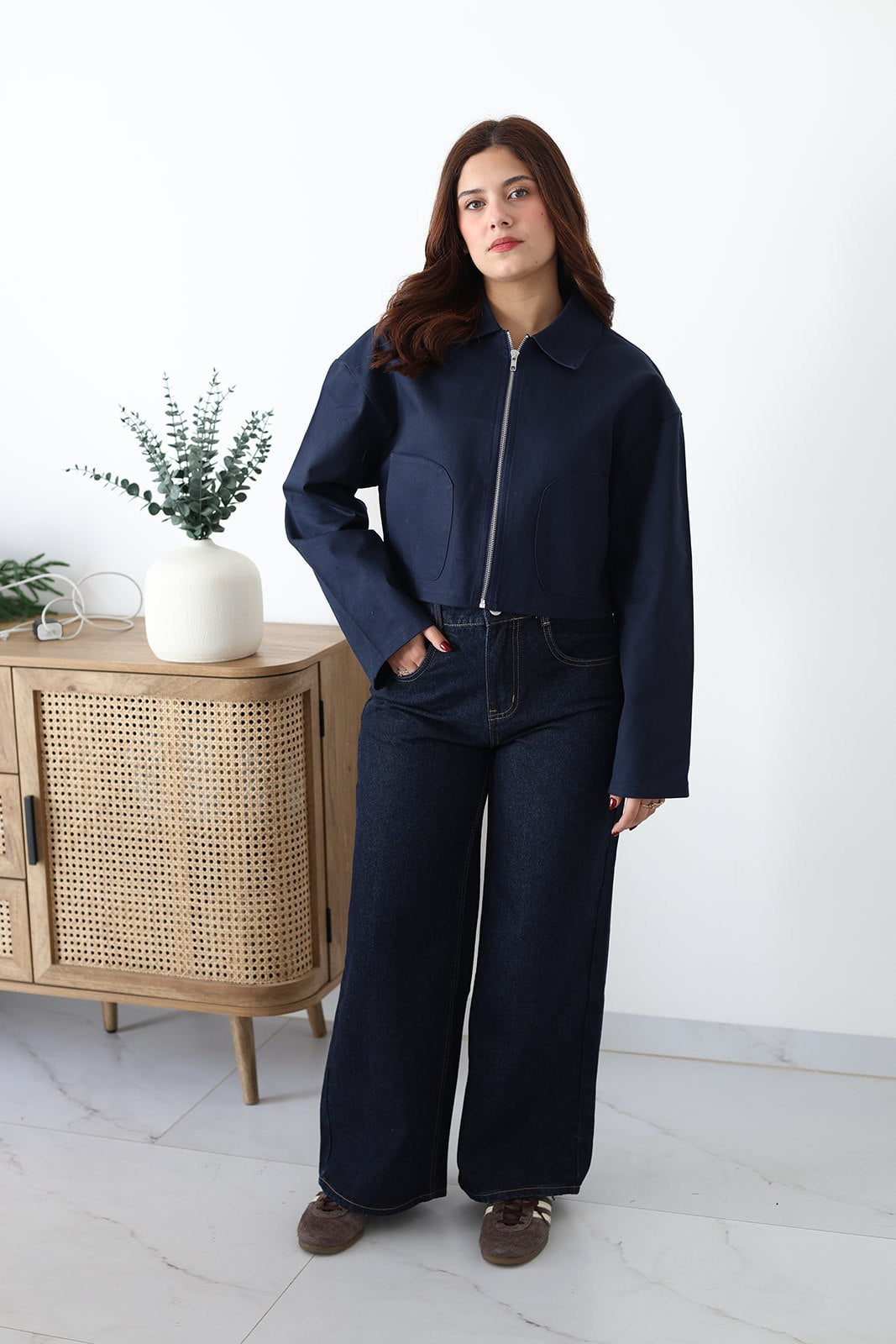 Chamarra azul marino