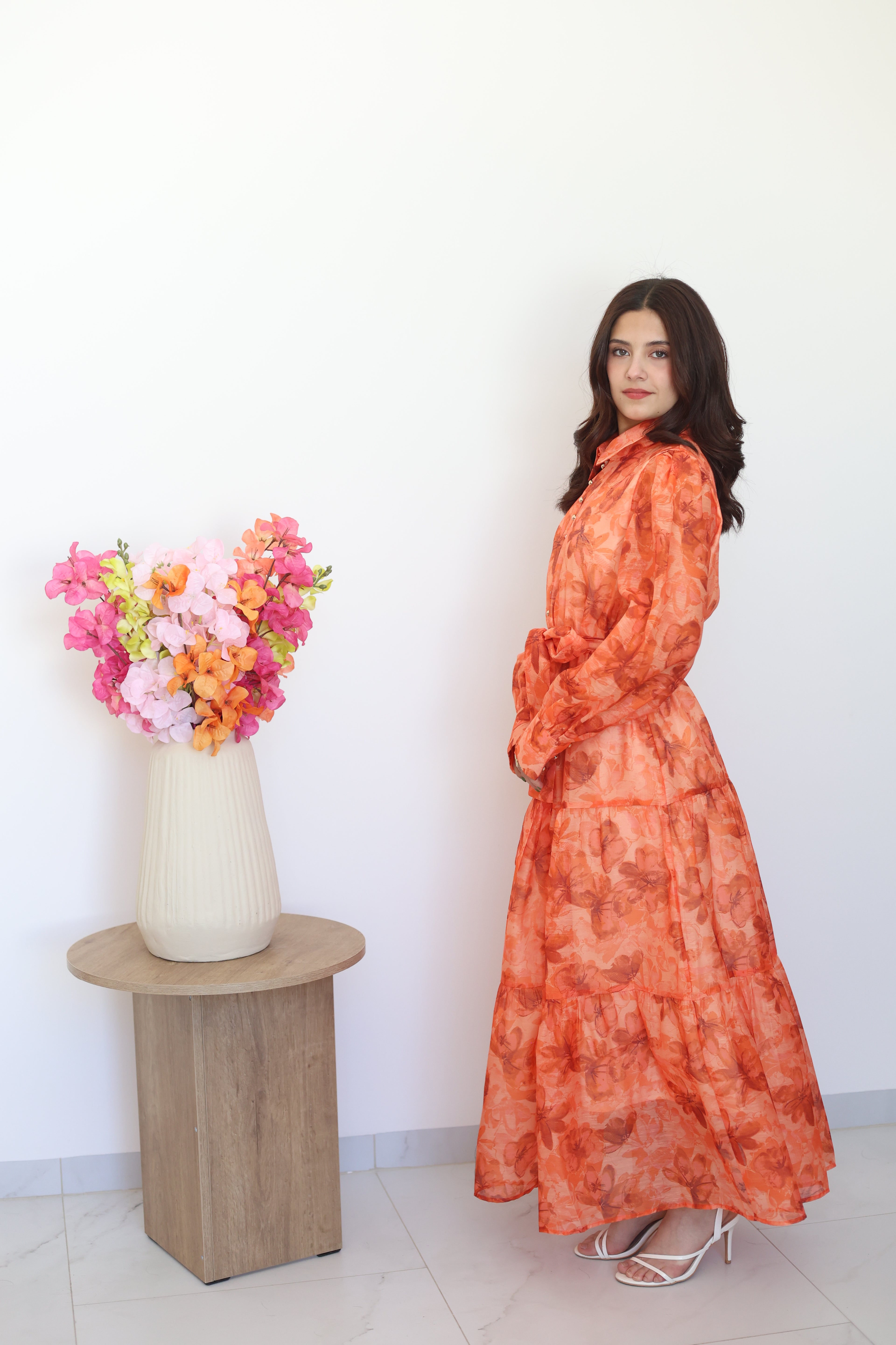 Vestido MIDI naranja