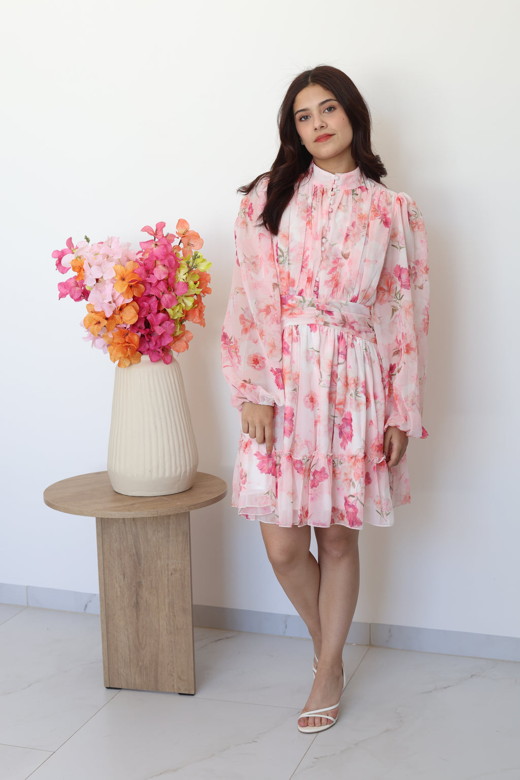 Vestido corto flores