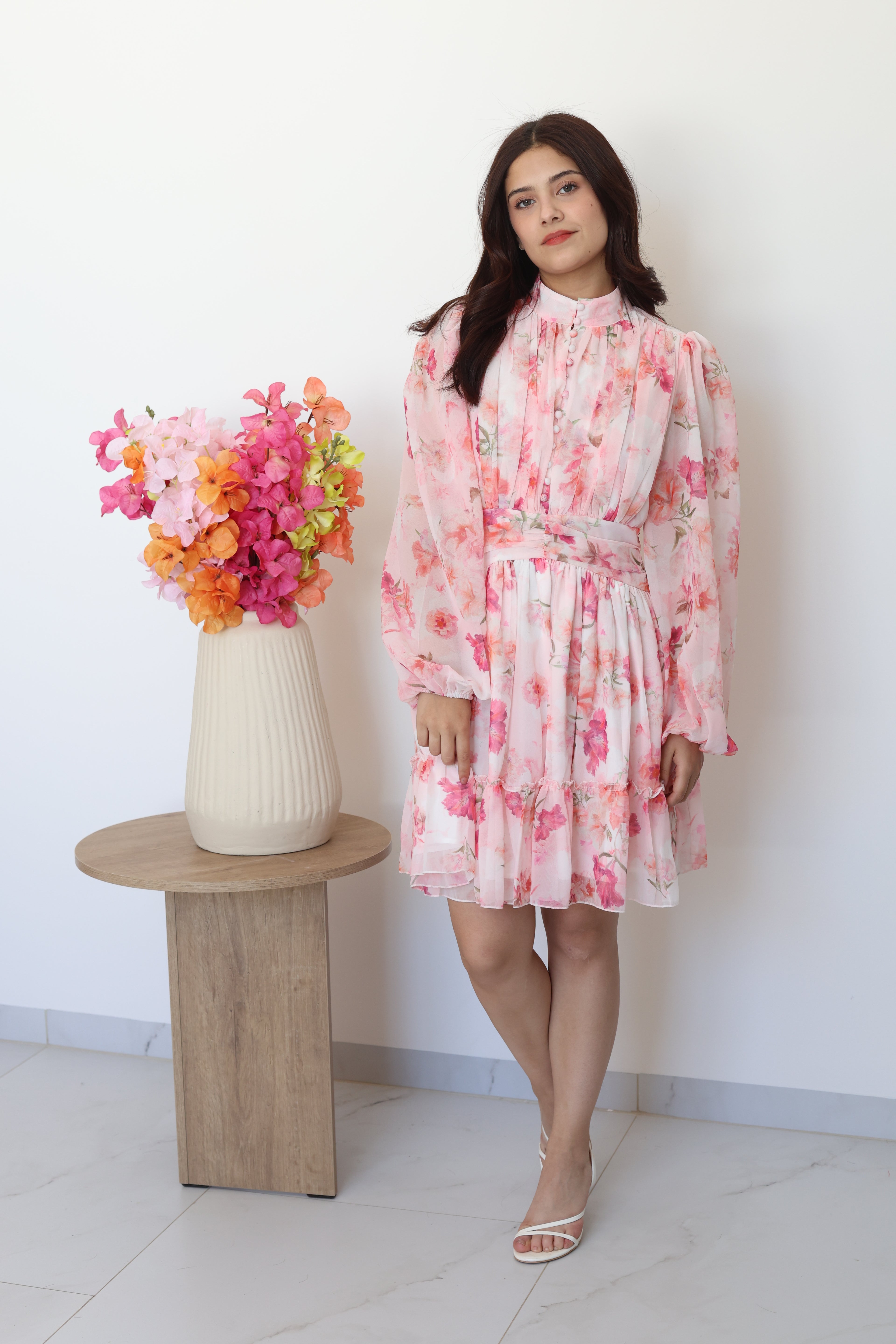 Vestido corto flores