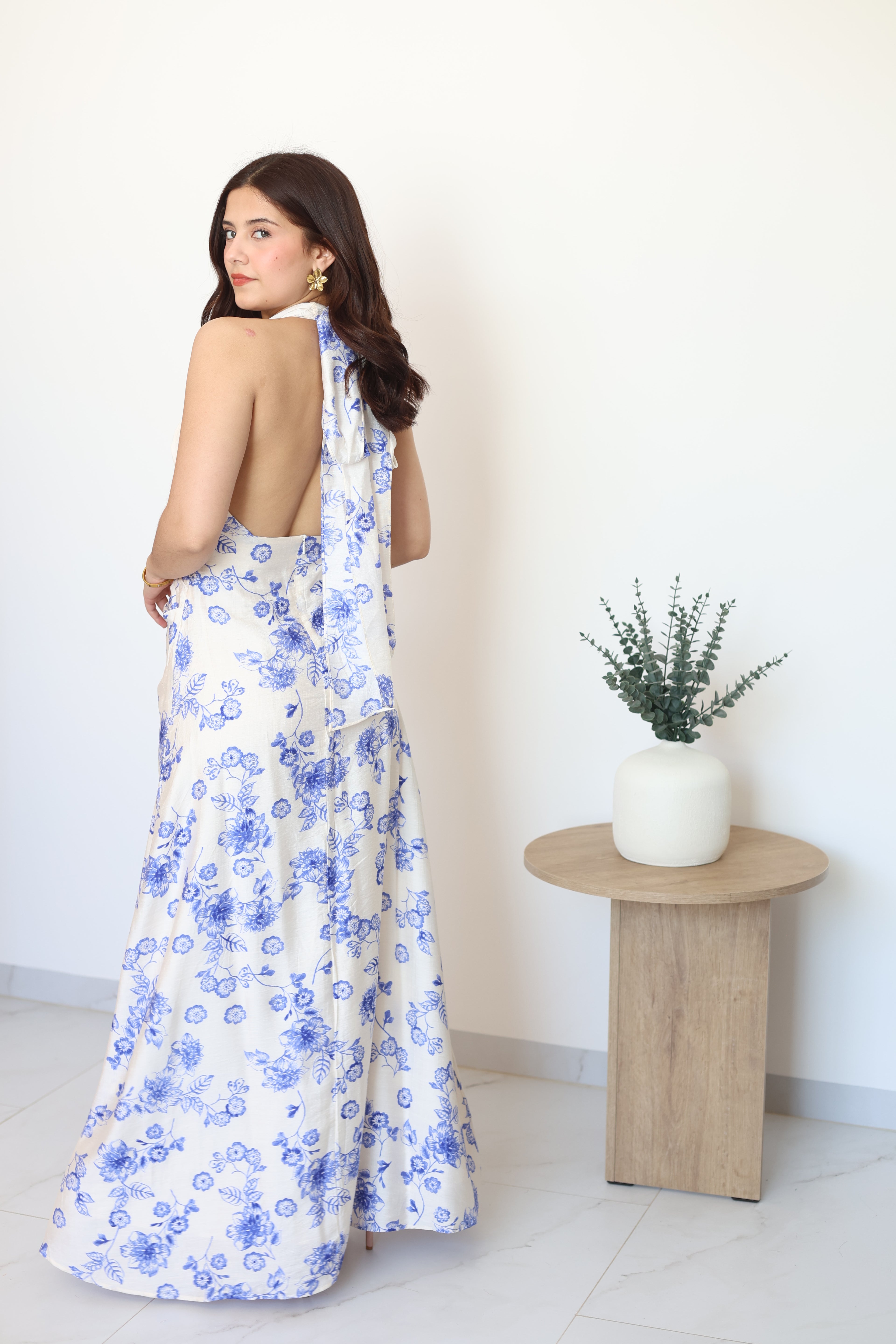 Vestido halter floral