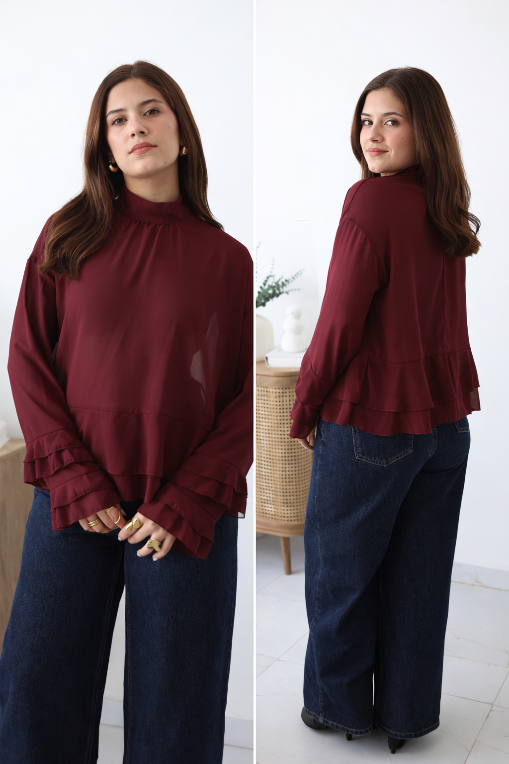 Blusa de chiffon