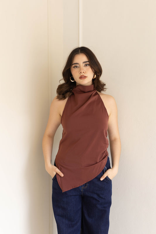 Blusa cuello halter