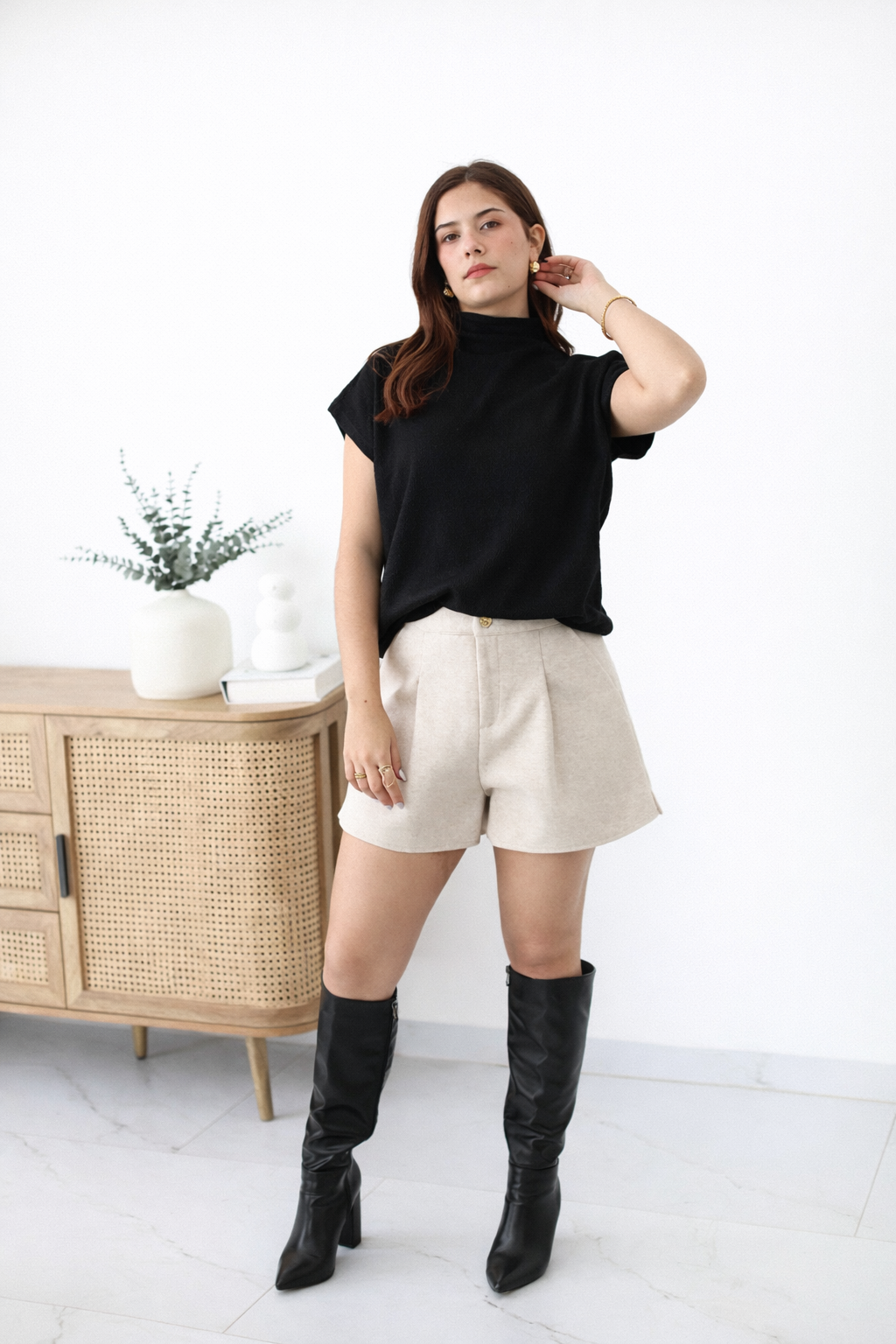 Blusa cuello alto