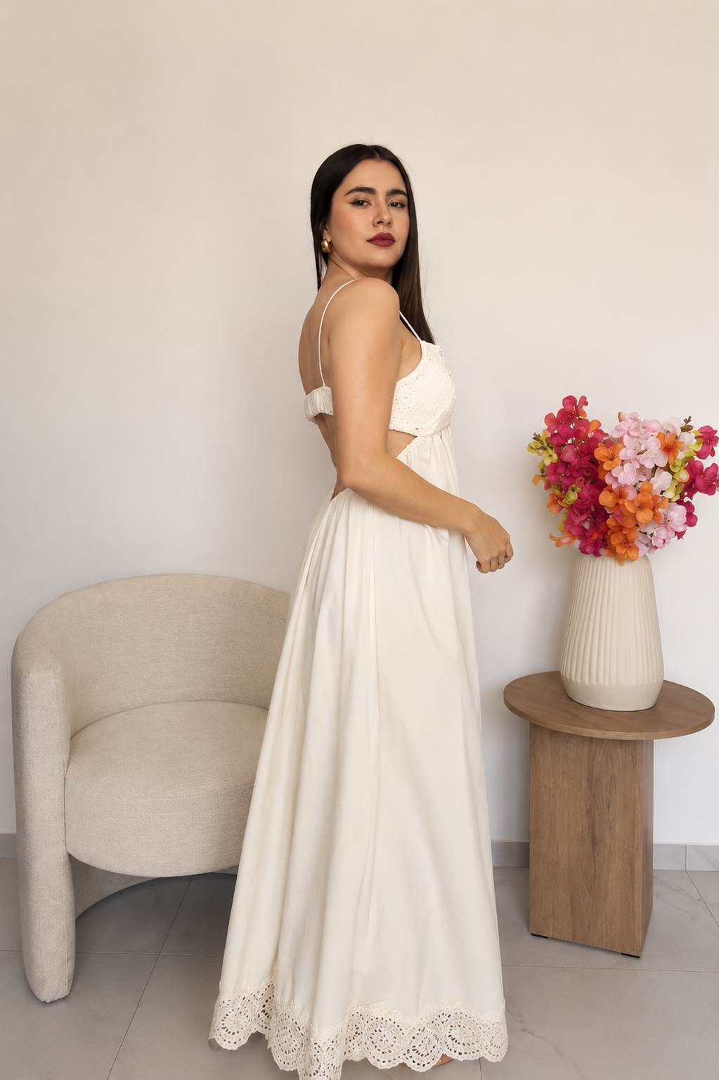 Vestido beige