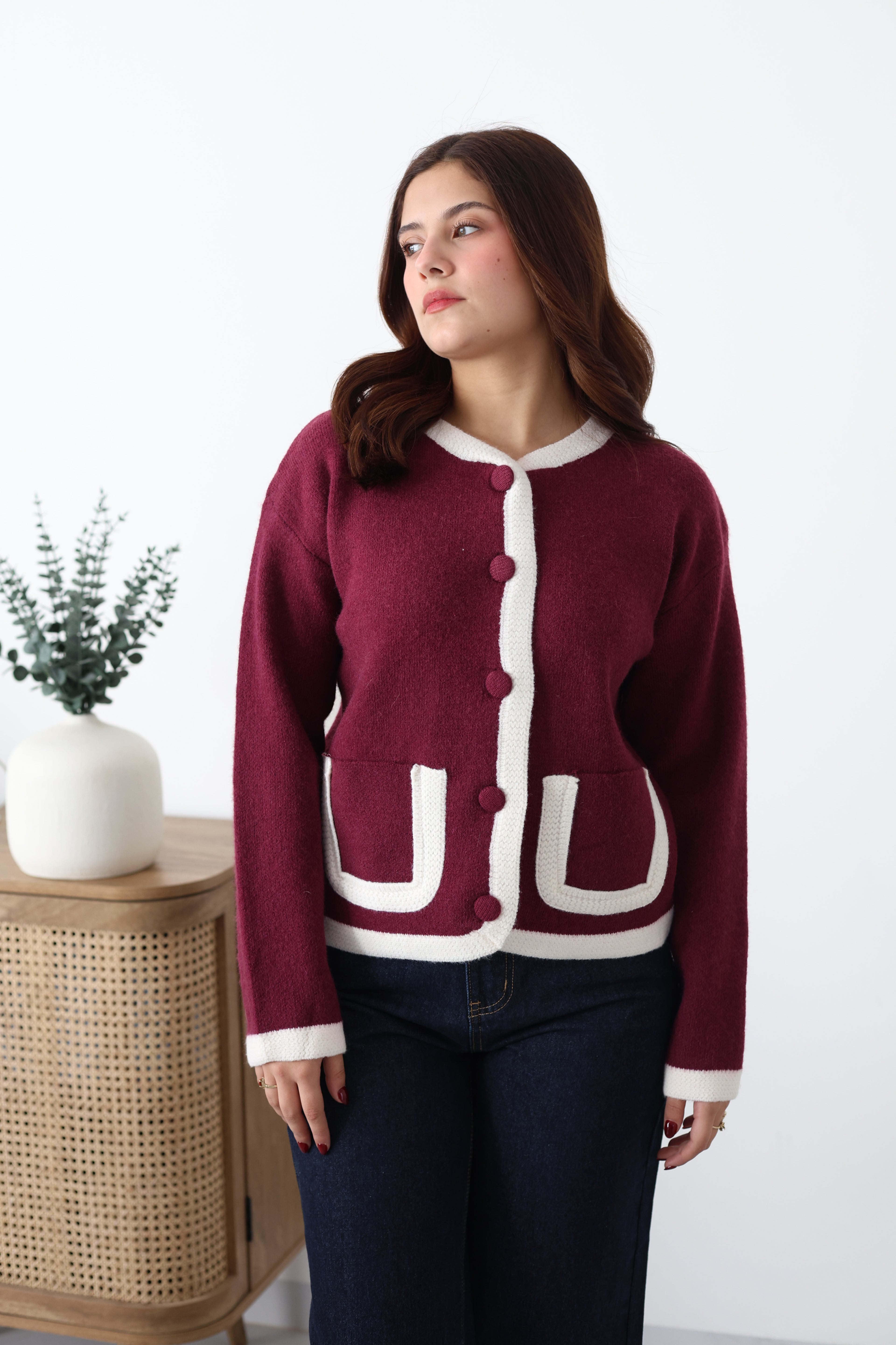 Suéter tejido de botones