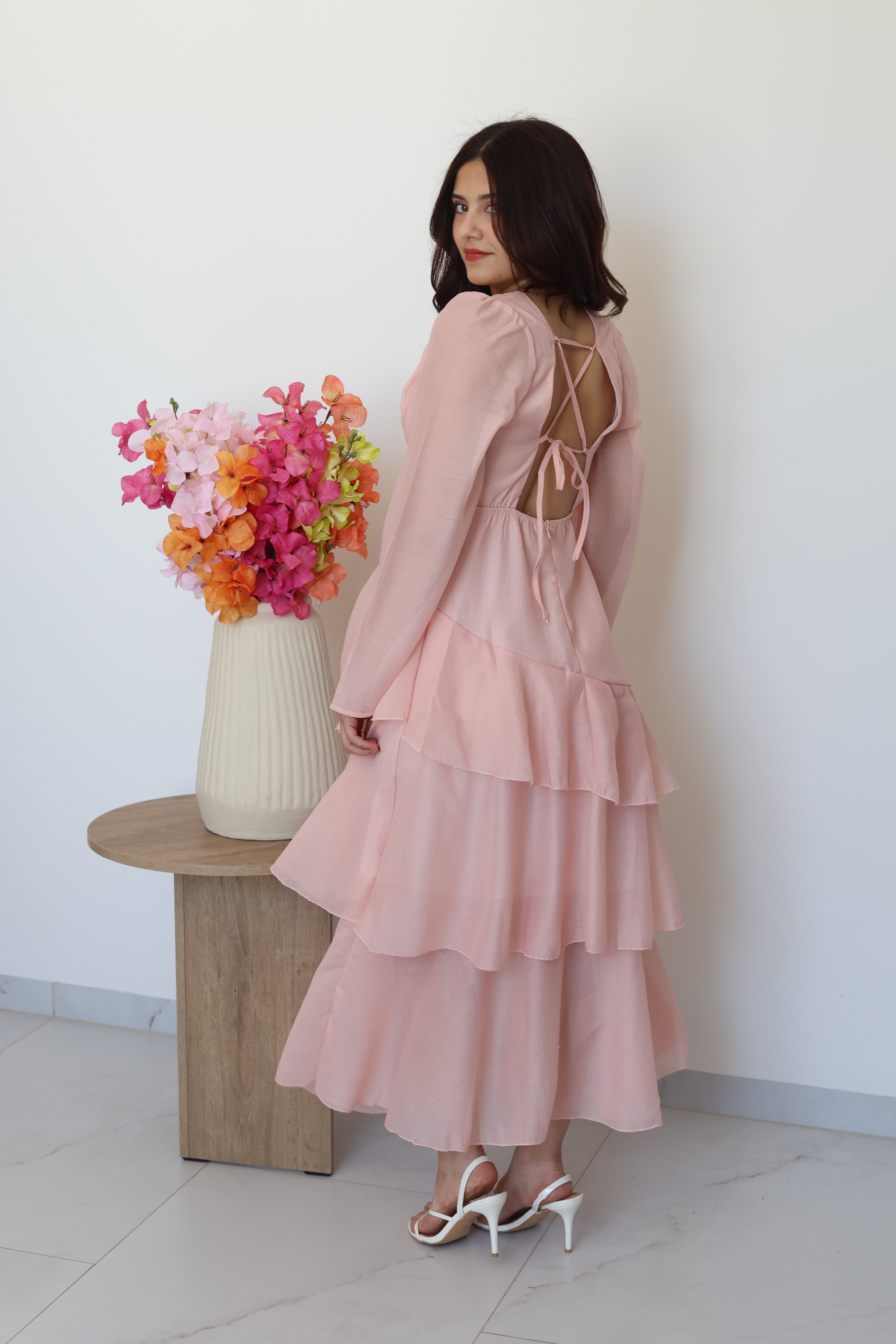 Vestido rosa MIDI