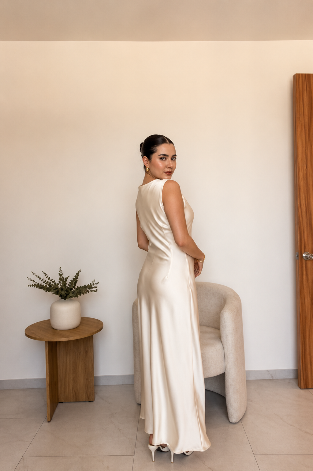 Vestido satín 🤍