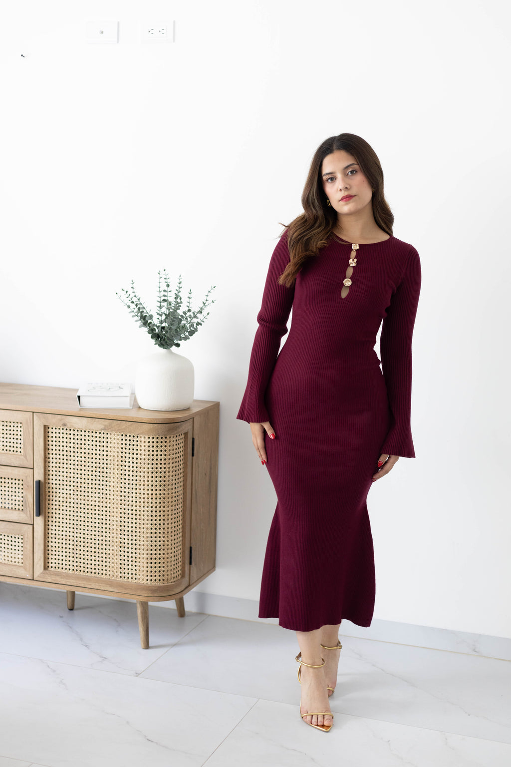 Vestido largo tejido