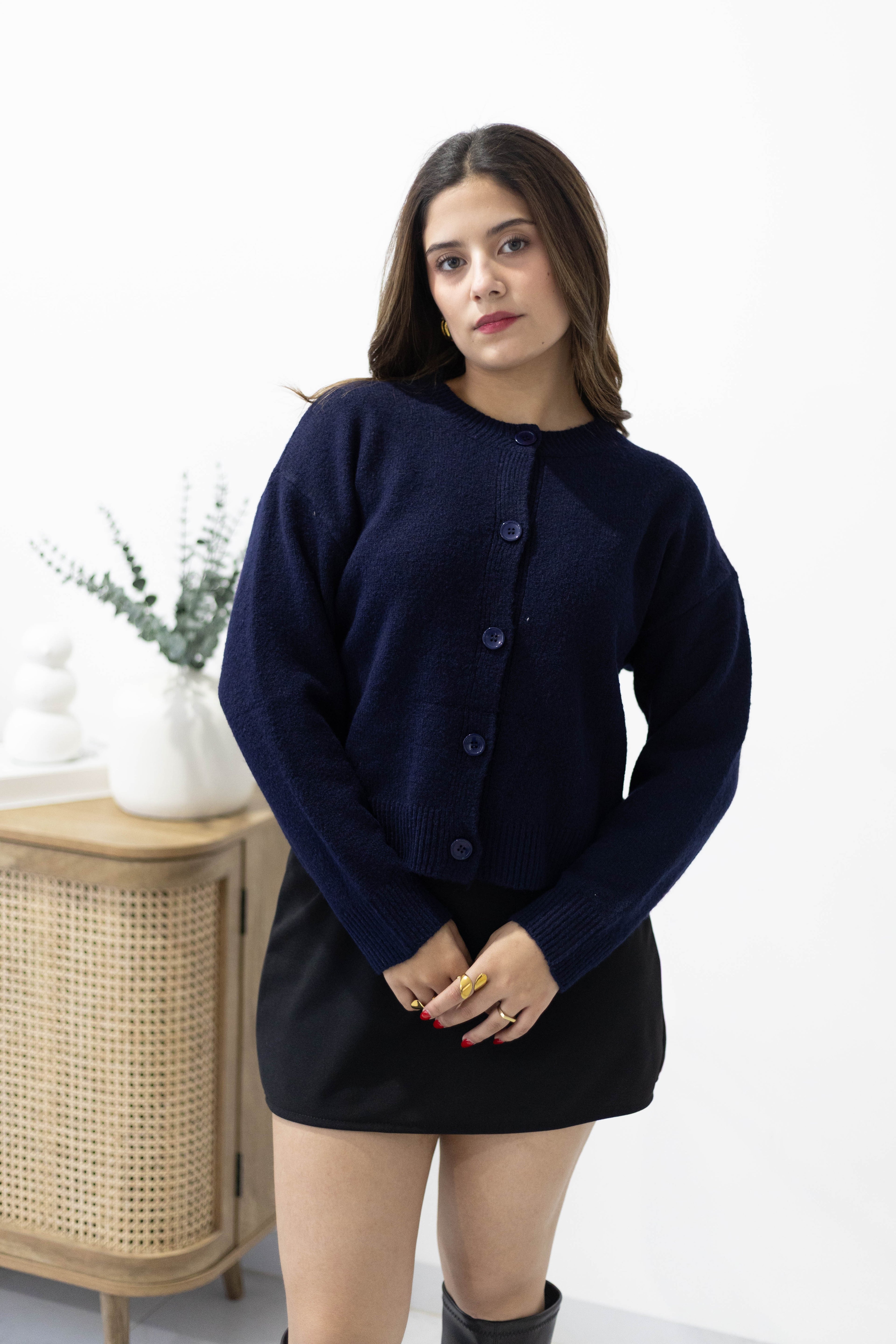 Suéter botón sencillo