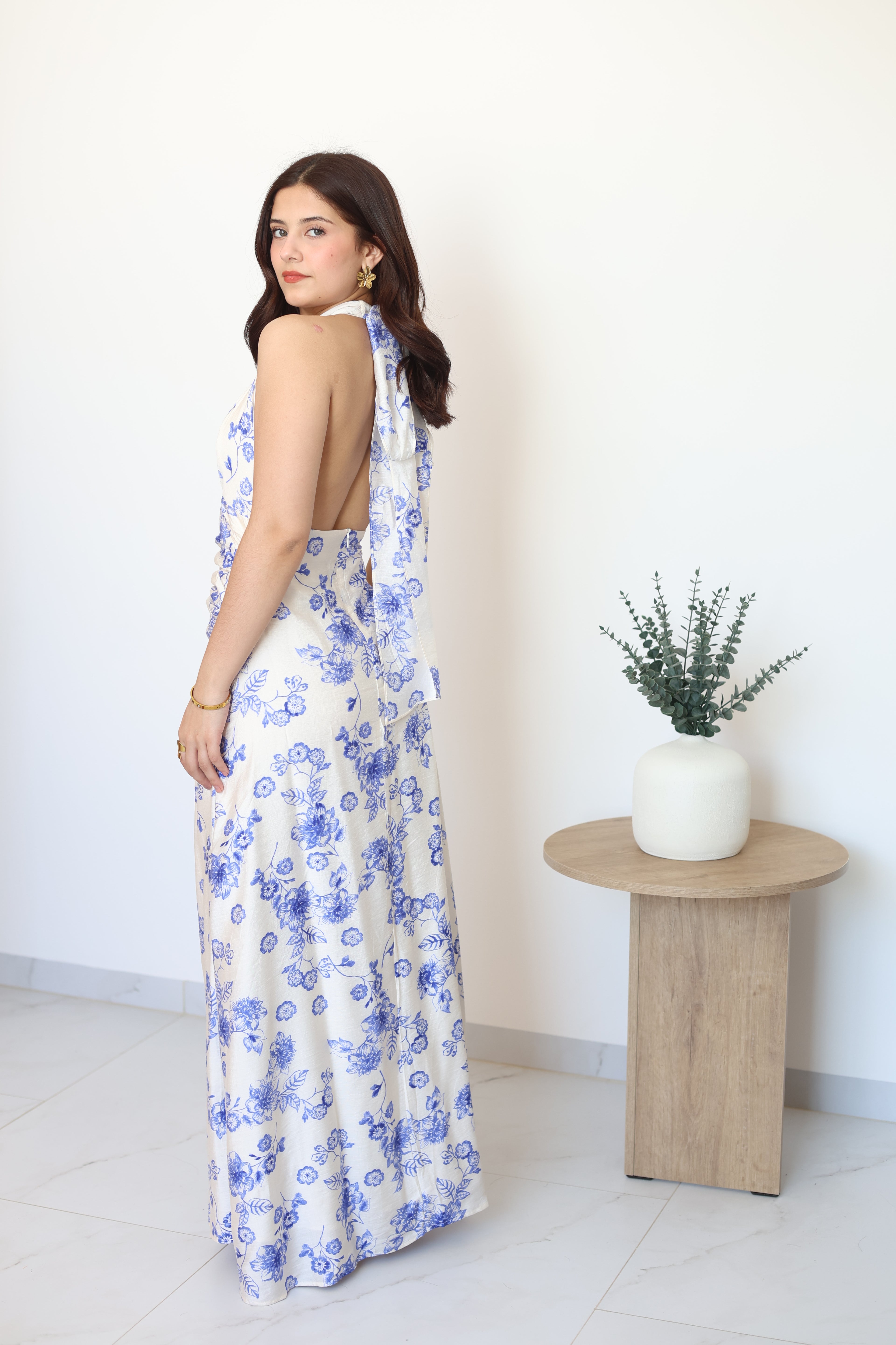 Vestido halter floral