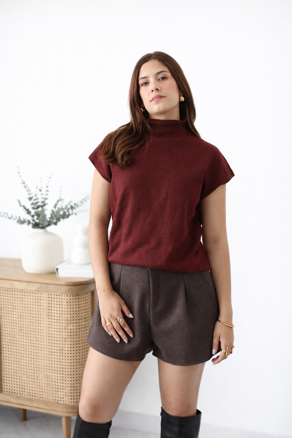 Blusa cuello alto