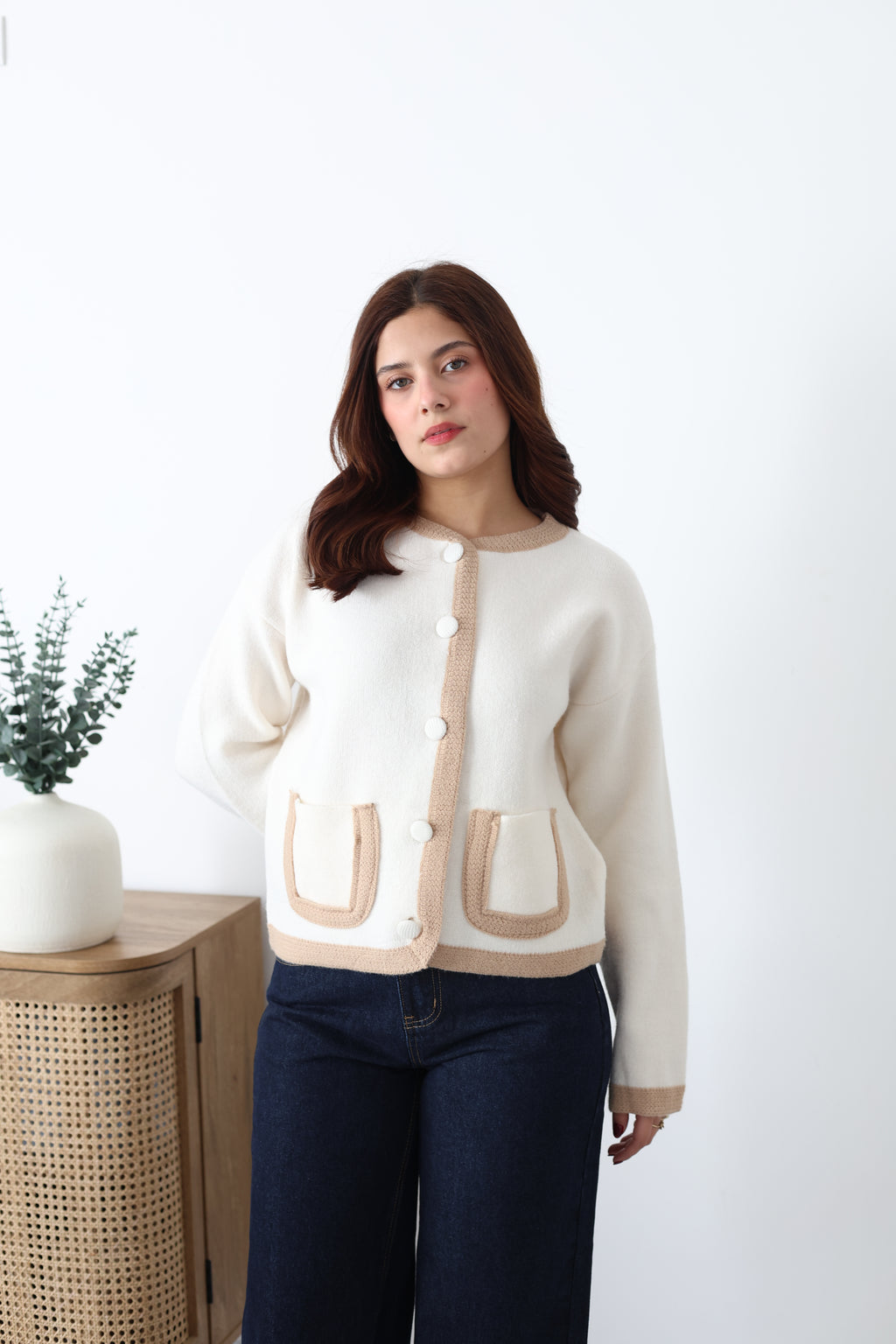 Suéter tejido de botones