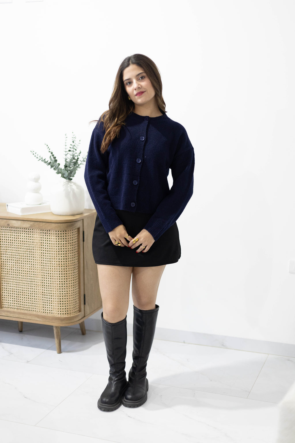 Suéter botón sencillo