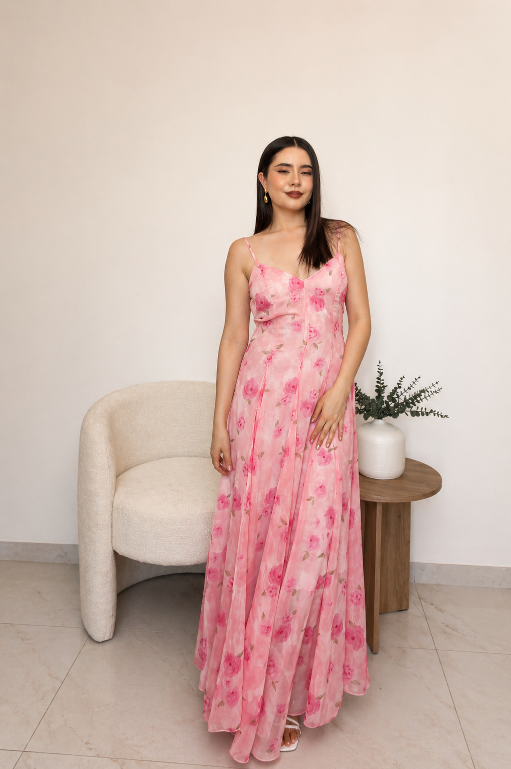 Vestido MIDI rosa