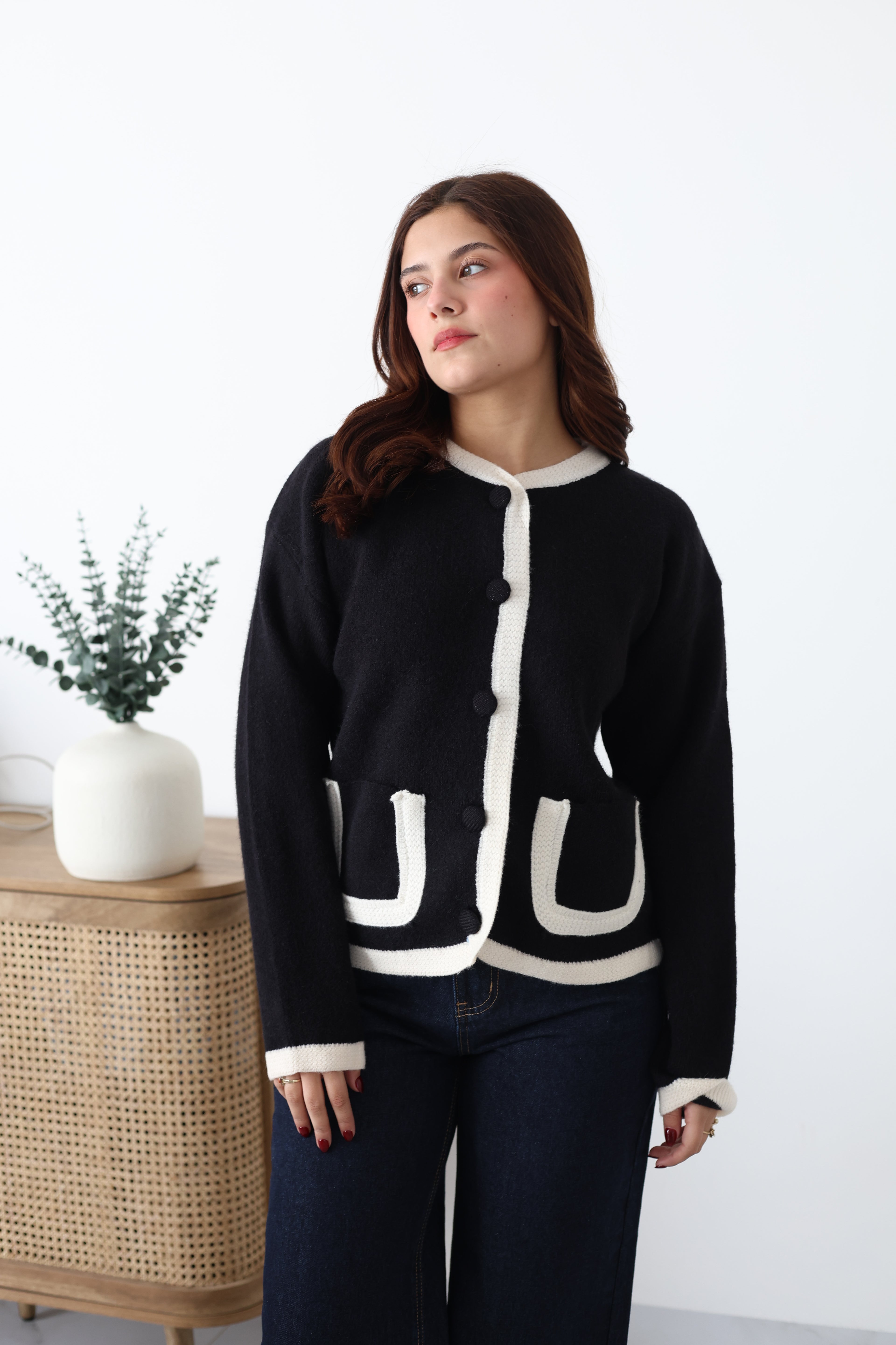 Suéter tejido de botones