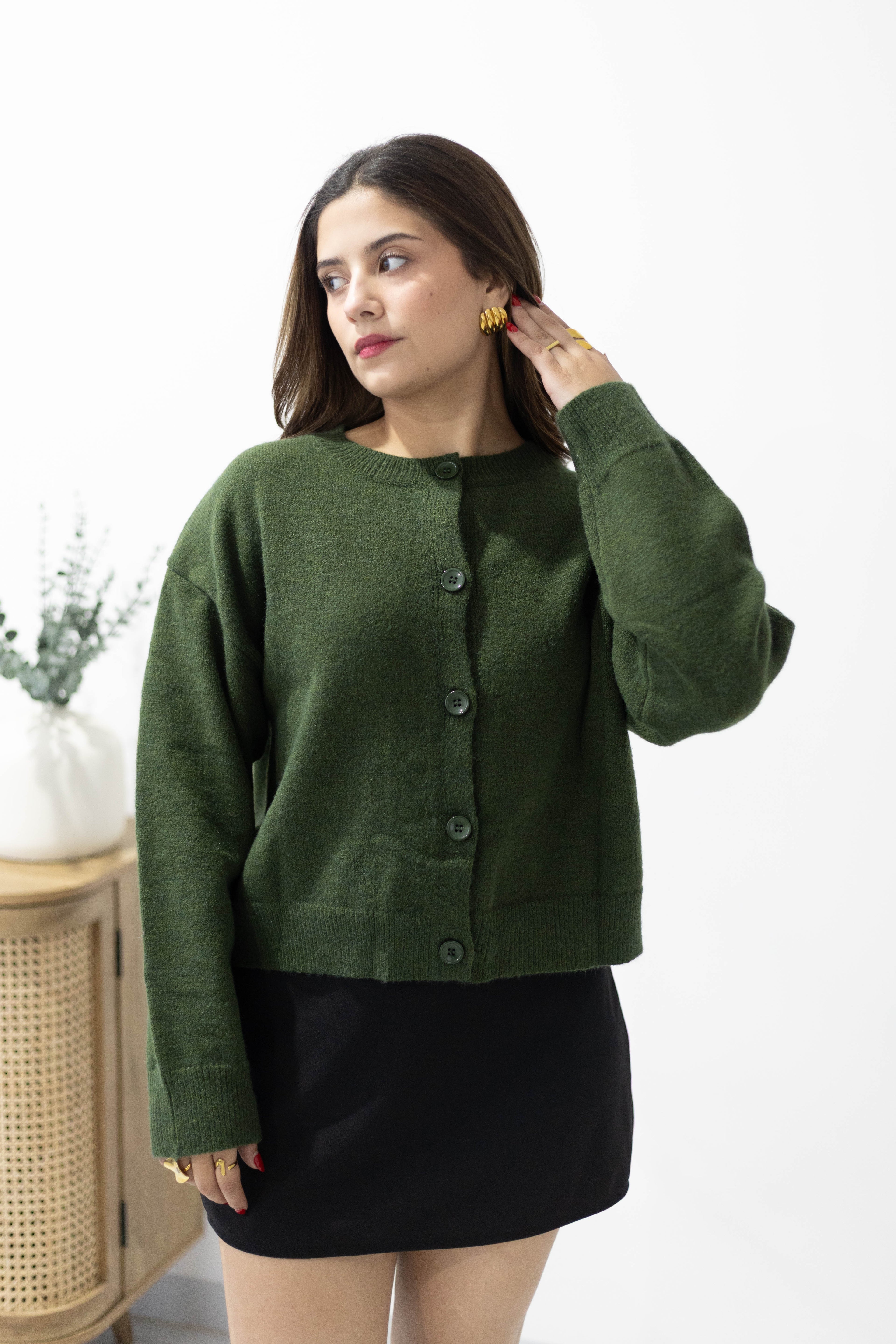 Suéter botón sencillo