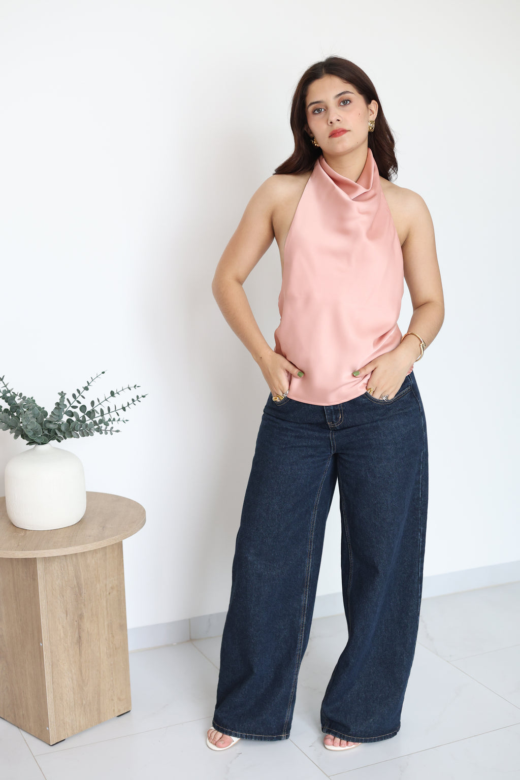 Blusa de satin