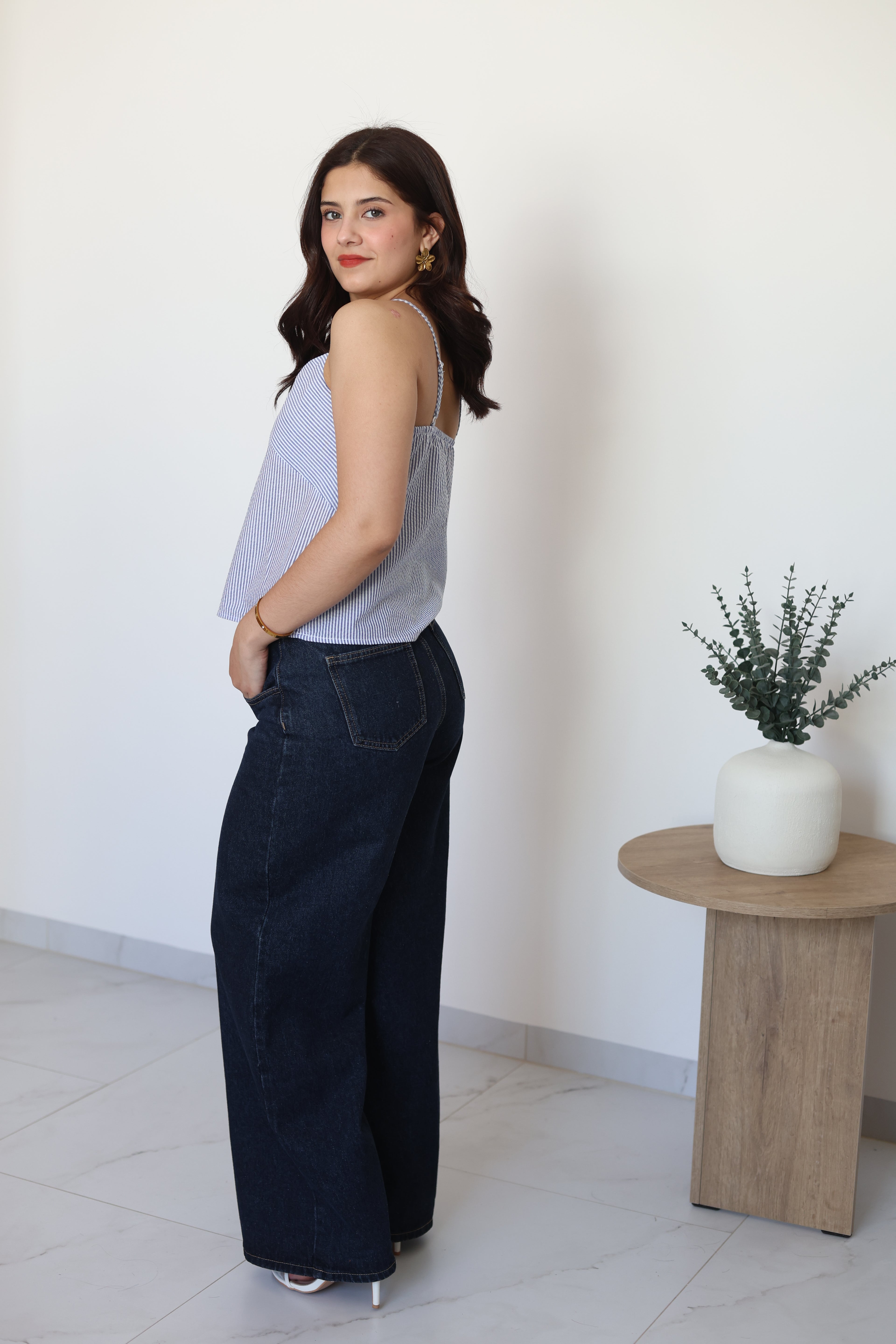 Blusa de tirantes azul