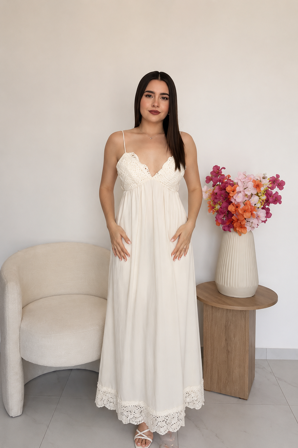 Vestido beige