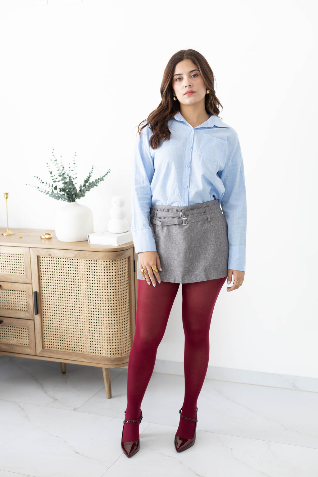 Falda gris