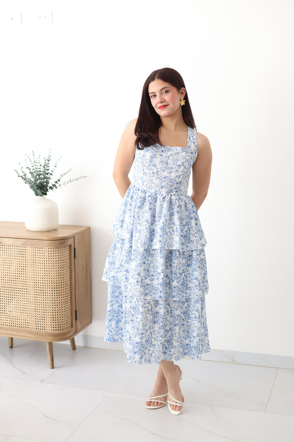 Vestido estampado olanes