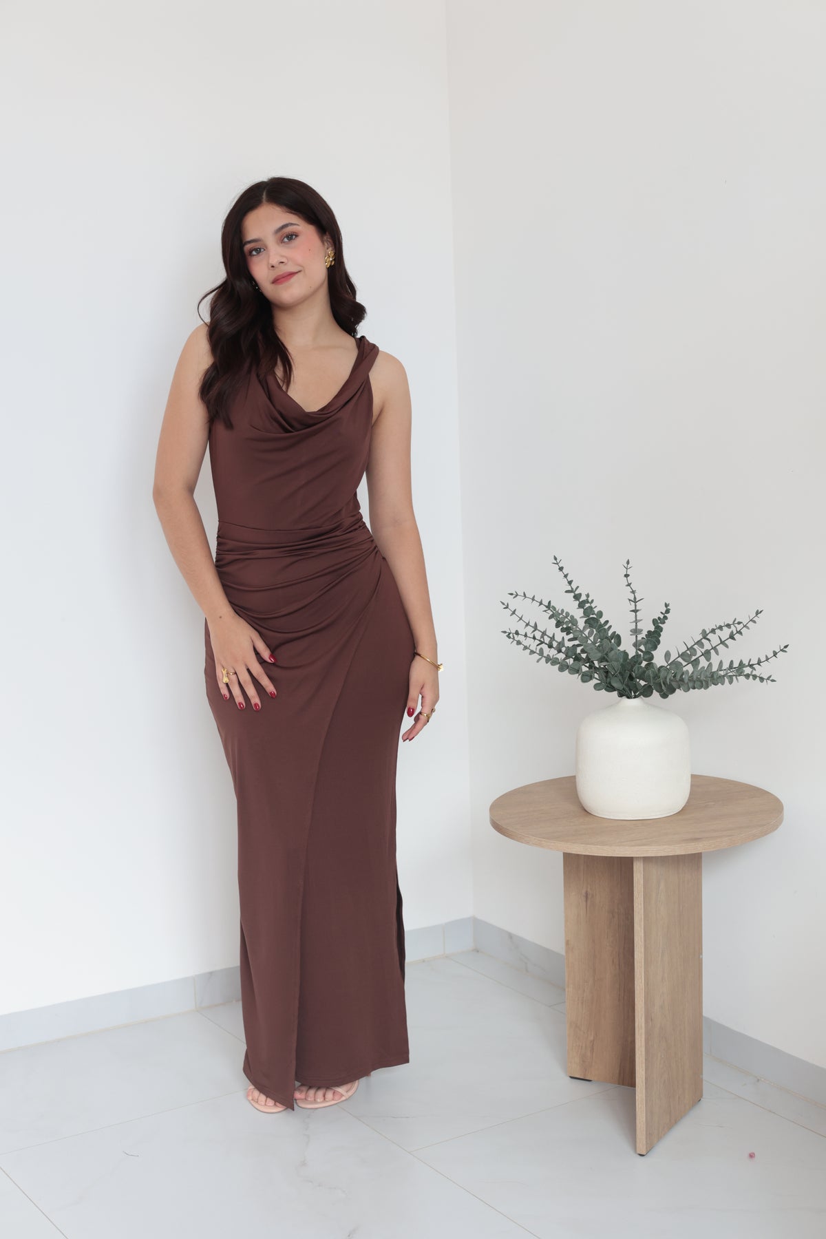 Vestido café