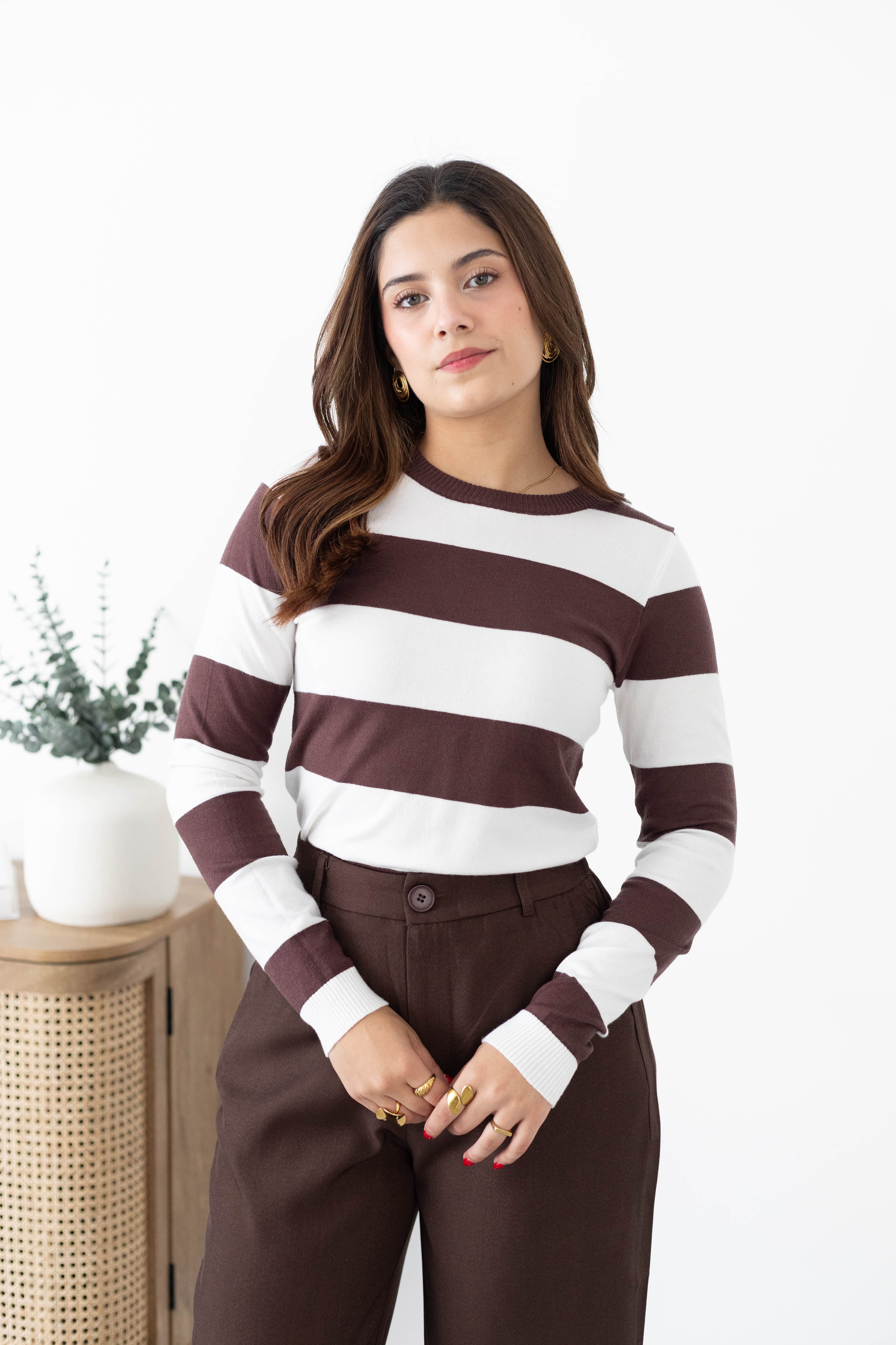 Suéter básico de rayas