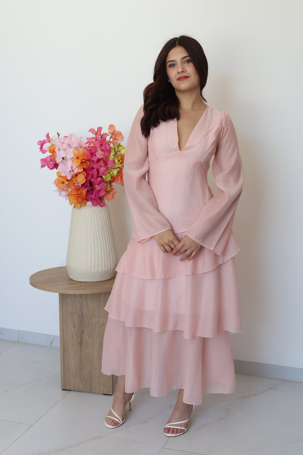 Vestido rosa MIDI