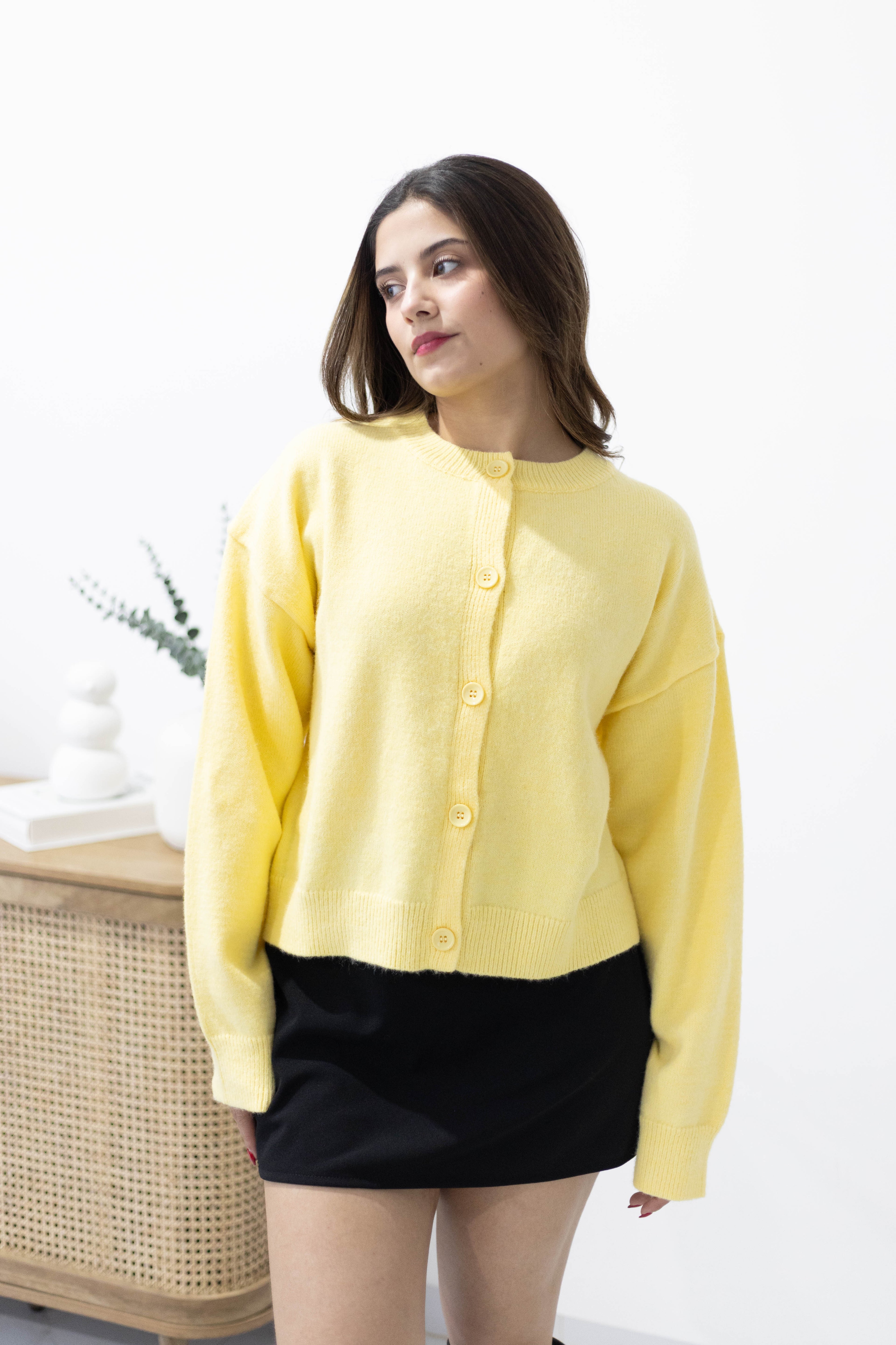 Suéter botón sencillo