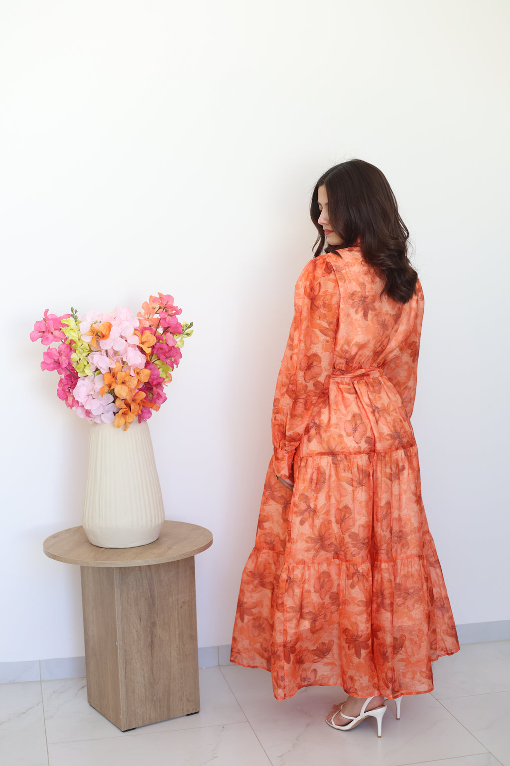 Vestido MIDI naranja