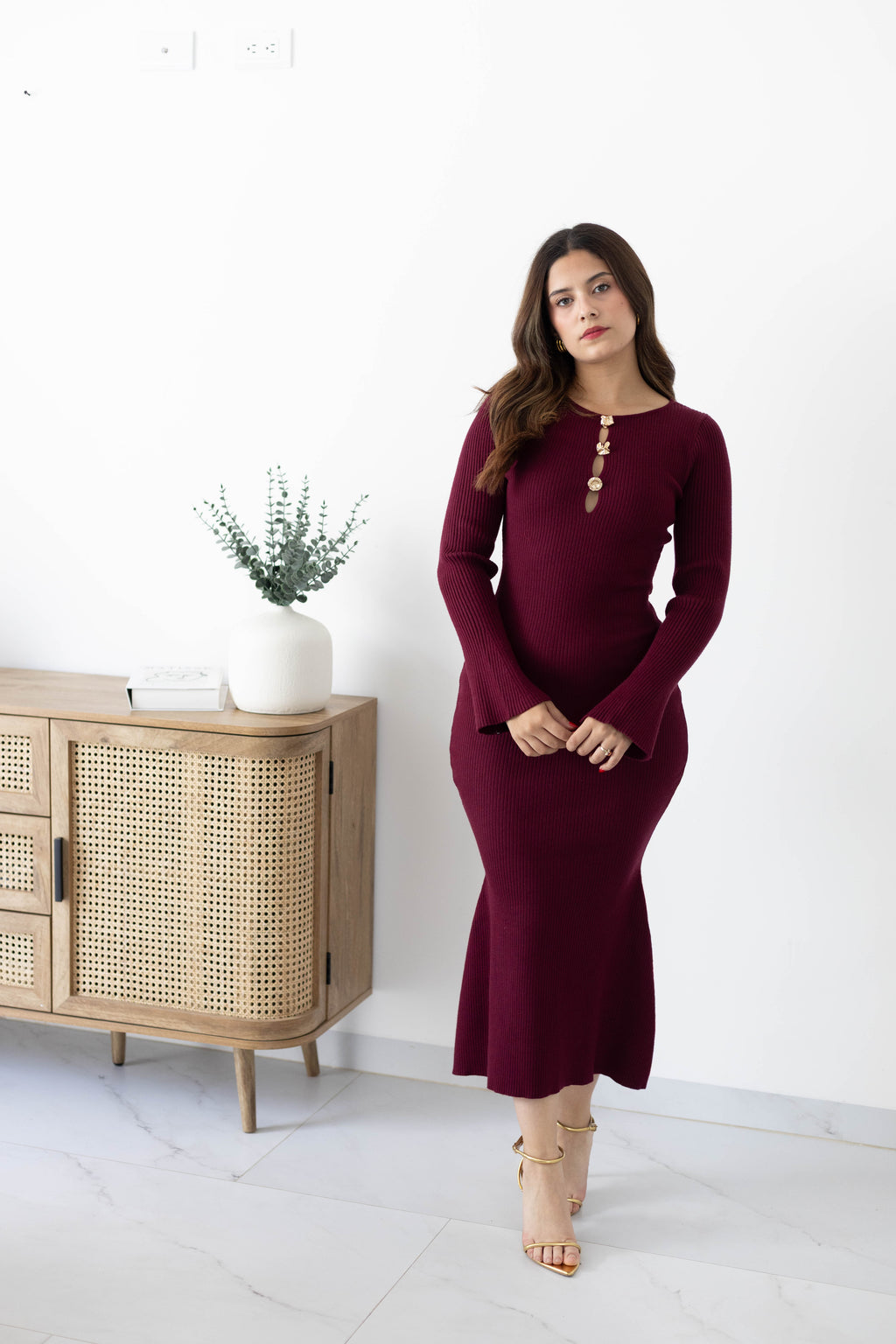 Vestido largo tejido