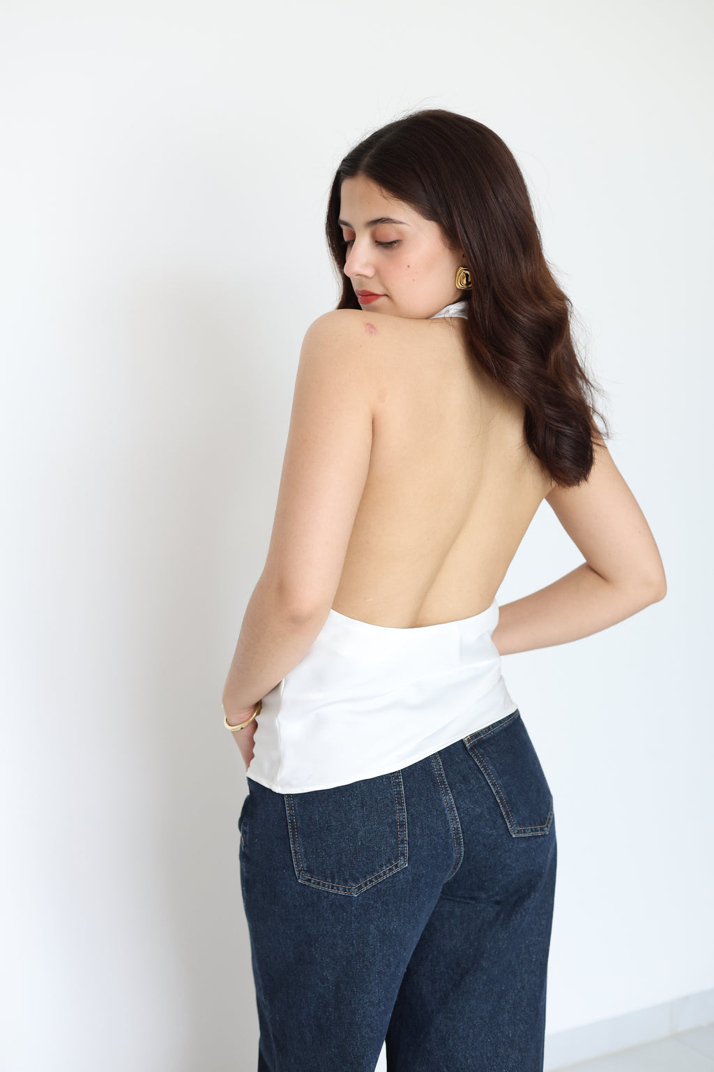 Blusa de satin