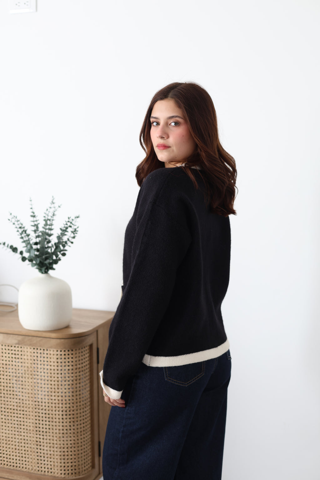 Suéter tejido de botones