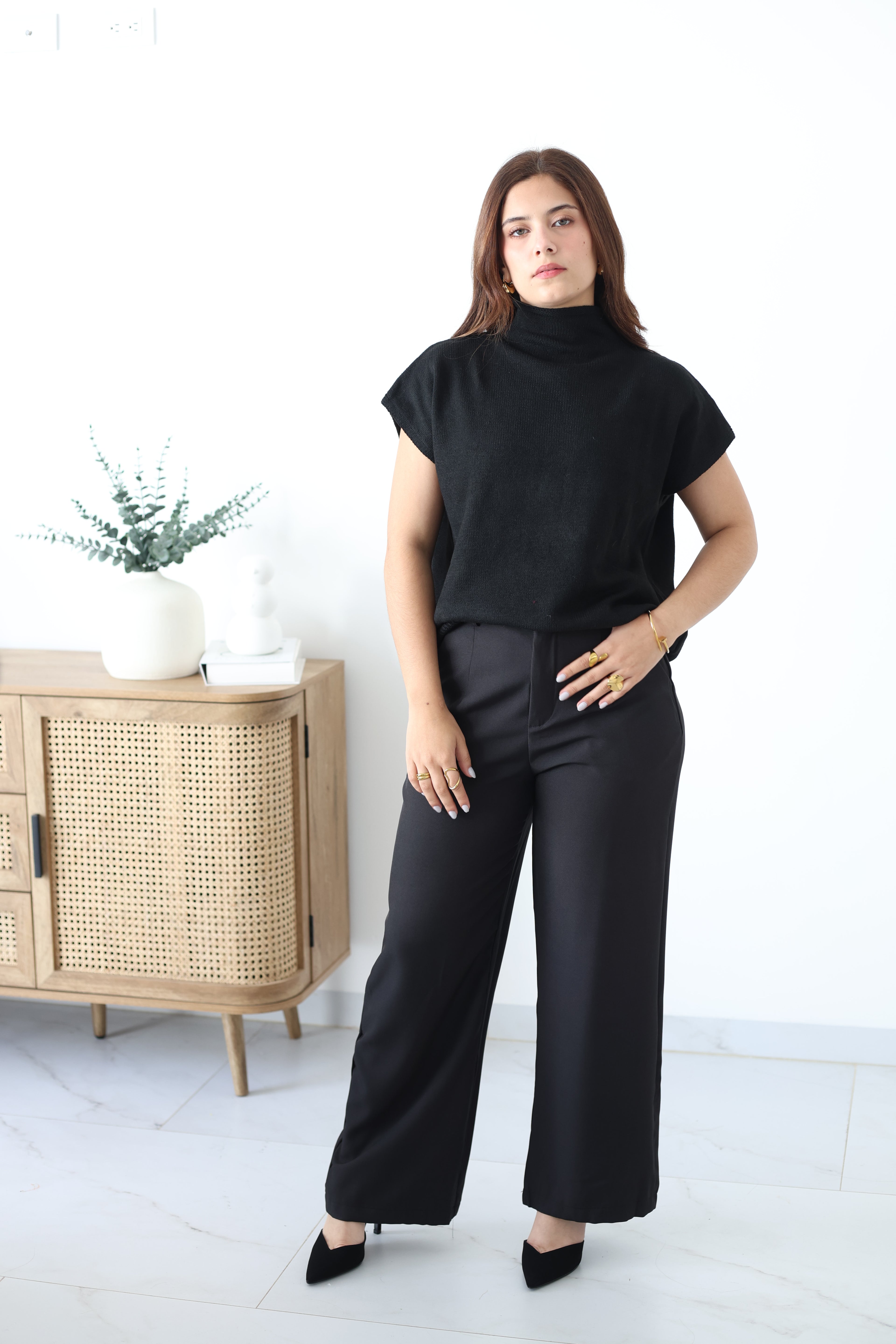 Blusa cuello alto