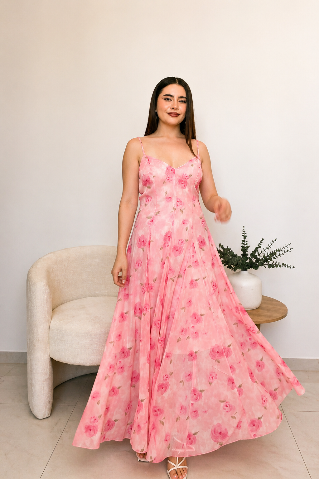Vestido MIDI rosa