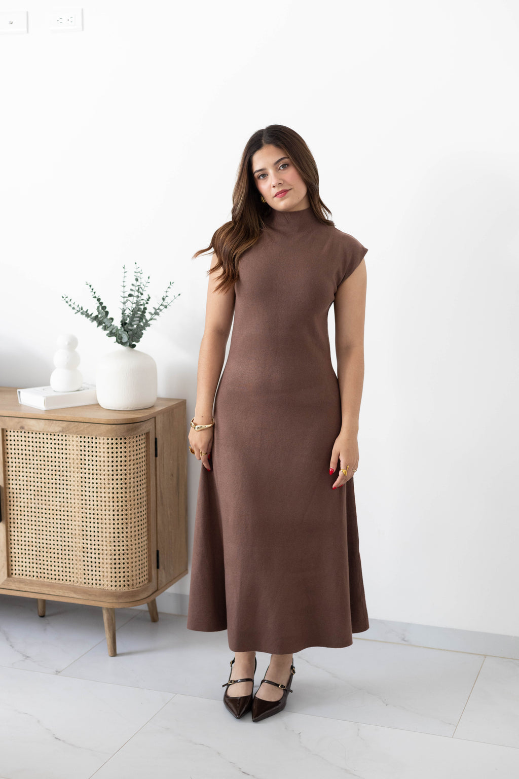 Vestido largo tejido