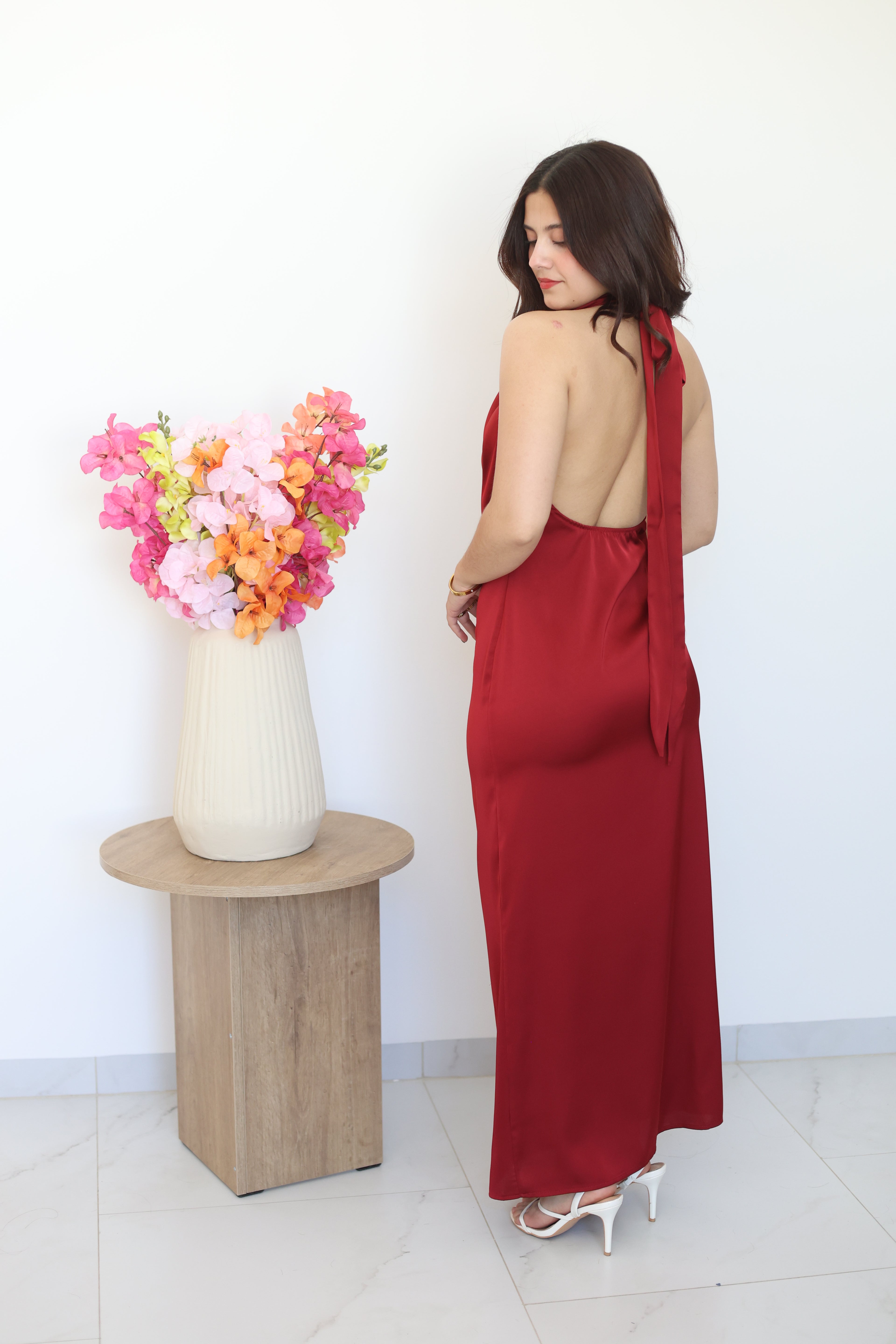 Vestido de satin