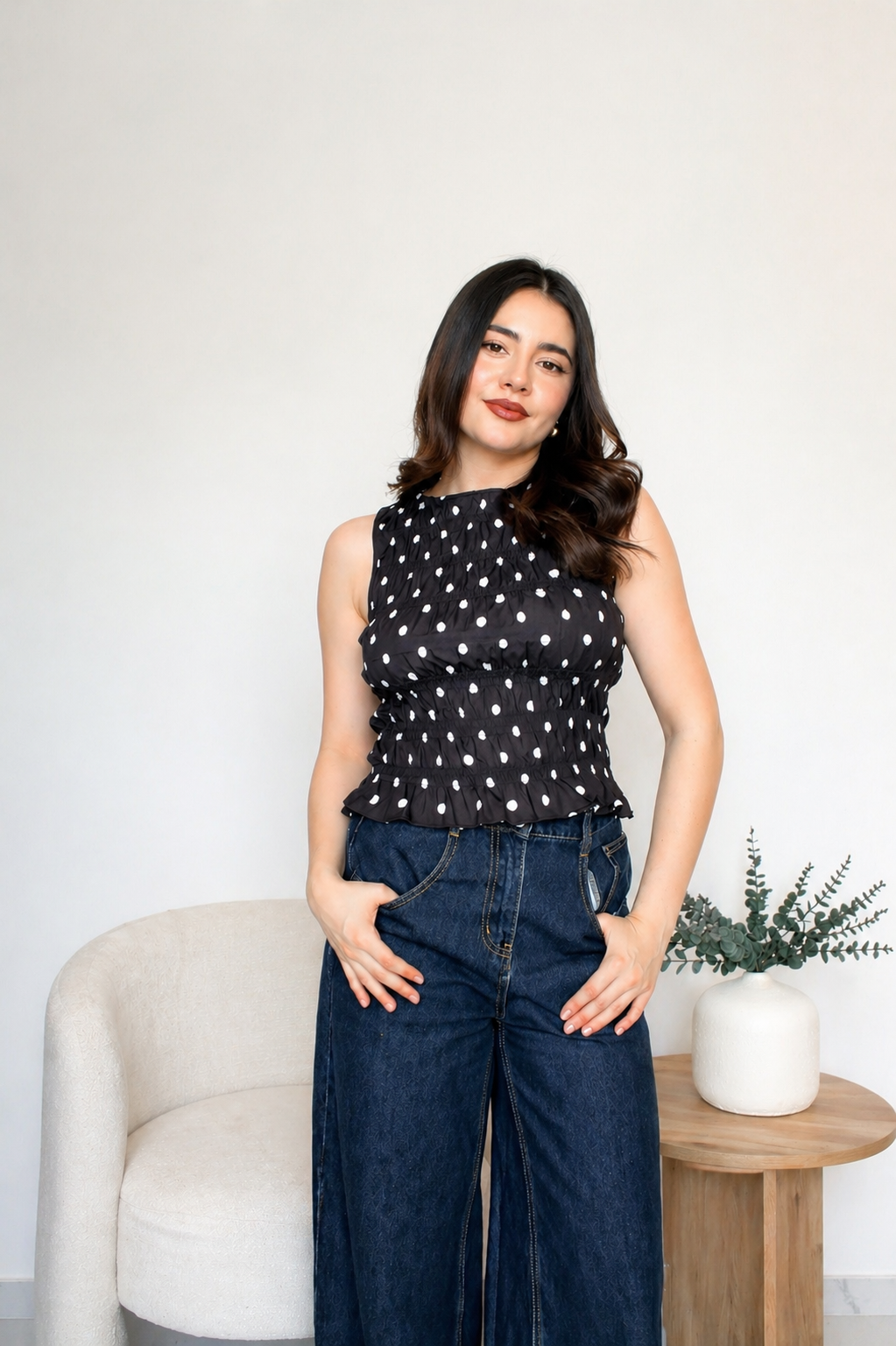 Blusa de puntos