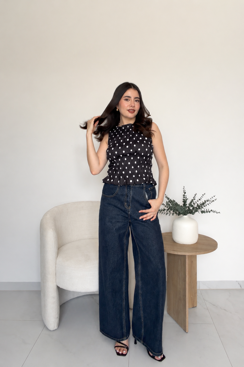 Blusa de puntos